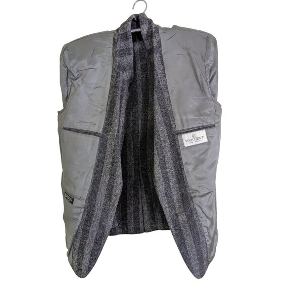 Vintage Mens 2 Button Blazer Jacket Sz 43 Regular Gray Virgin Wool Nino Cerruti - Picture 4 of 10